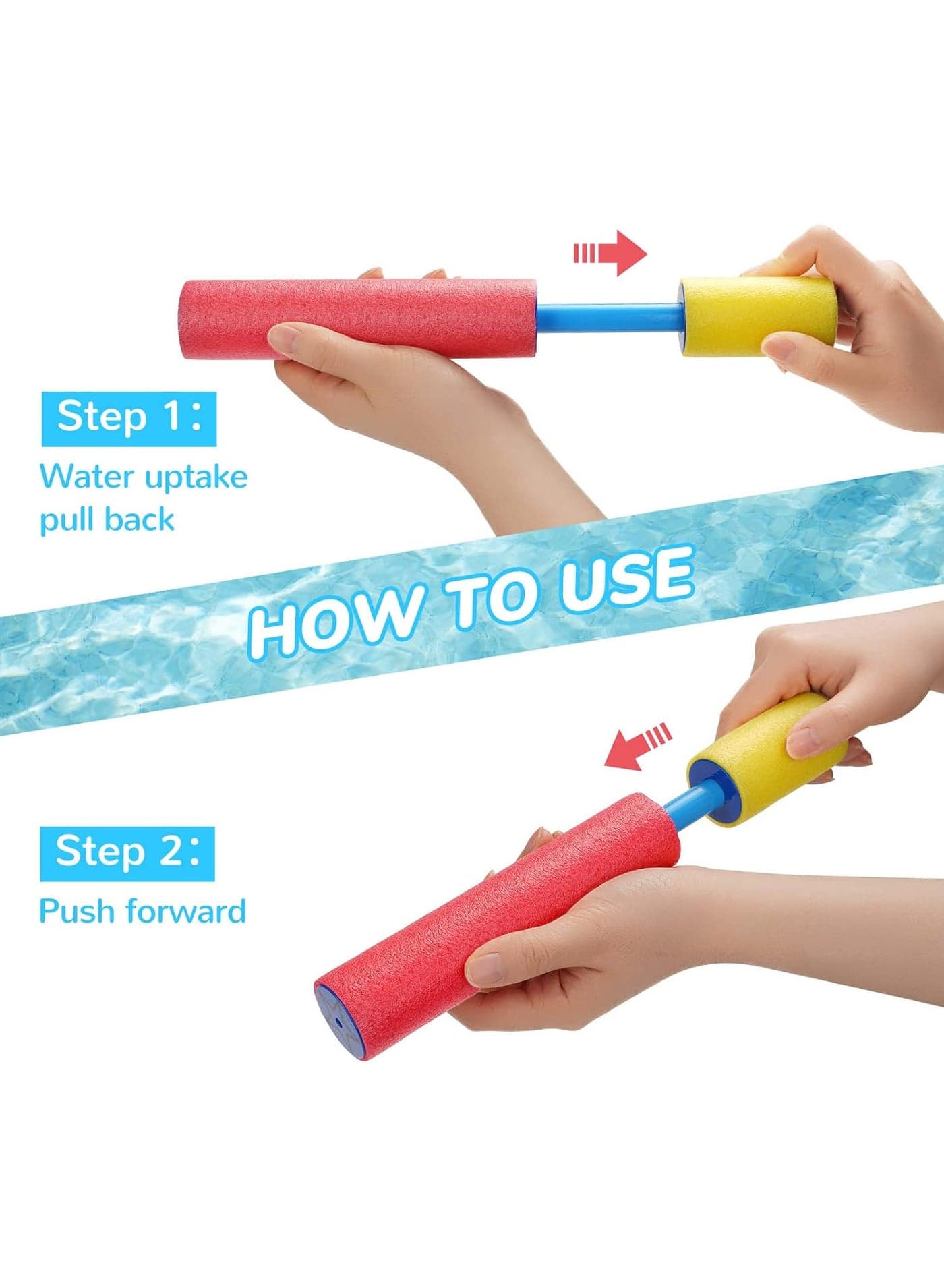 25cm Water Gun Foam Spray Guns Water Gun for Kids Beach Pool Water Spray Toy Summer Toy for Kids and Adults
