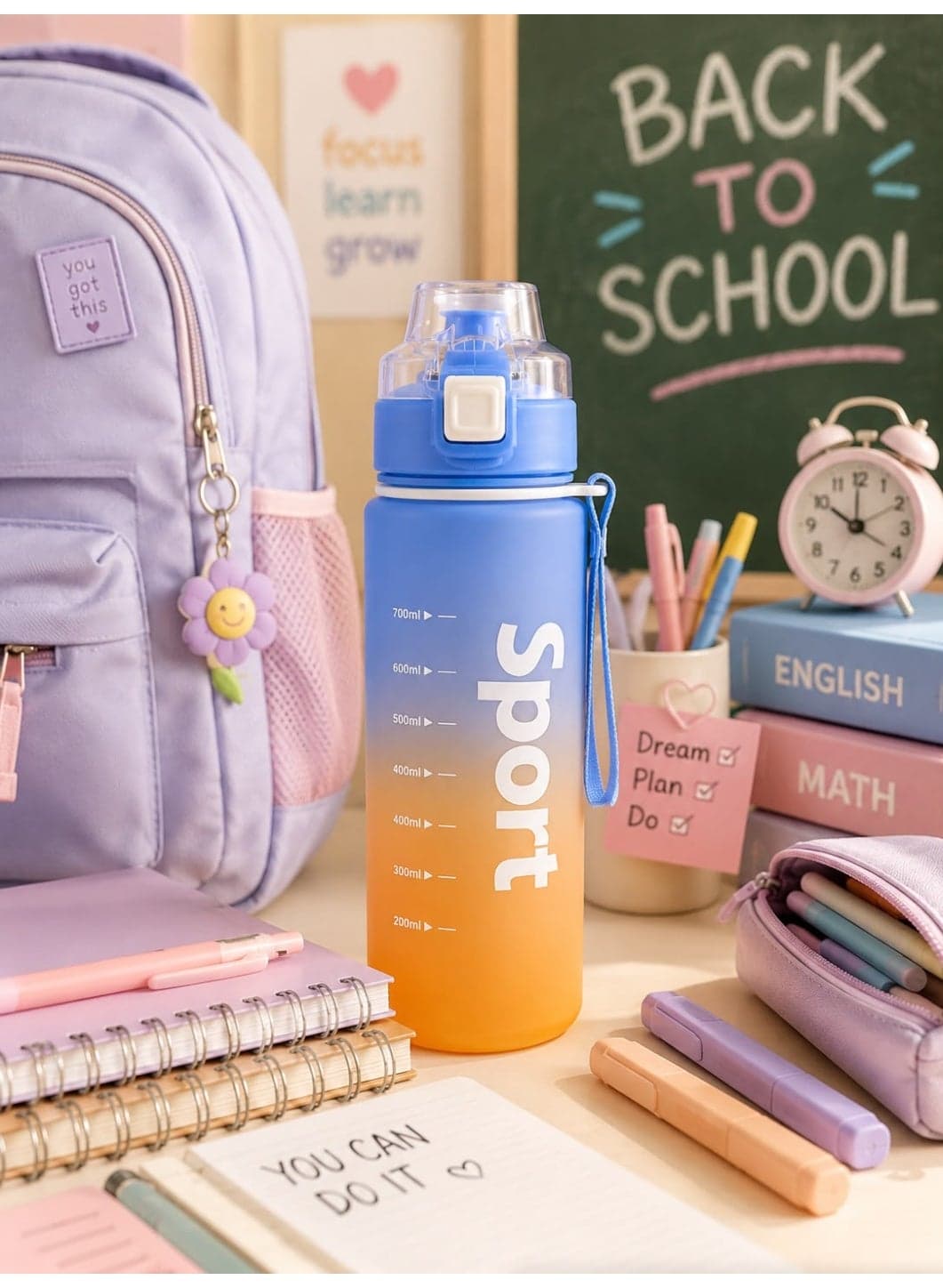 700 Ml Premium Double Wall Vacuum Insulated BPA Free Water Bottle, Sports Flask (٤)