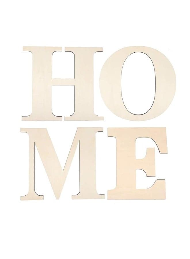 WWmily Wooden Letters 'HOME' - 4pcs Unfinished DIY Craft, Solid Wood, Blank for Home Party Signs & Wall Decor Other Wall Art