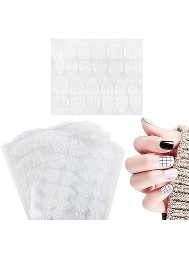 24 Pieces Double Sided Nail Sticker Imported Quality Flexible Clear Artificial Gel Tape Nail Art