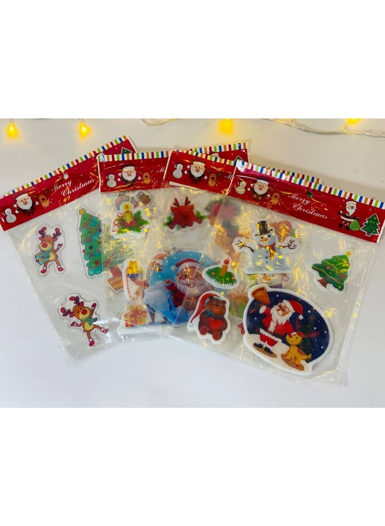 Christmas Silicone Christmas Stickers Stick on the Fridge in Different Christmas Shapes, 1 Bag Home Decor Ornaments
