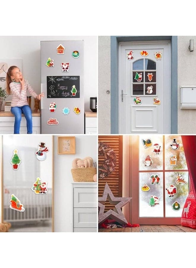 Christmas Silicone Christmas Stickers Stick on the Fridge in Different Christmas Shapes, 1 Bag Home Decor Ornaments (٢)
