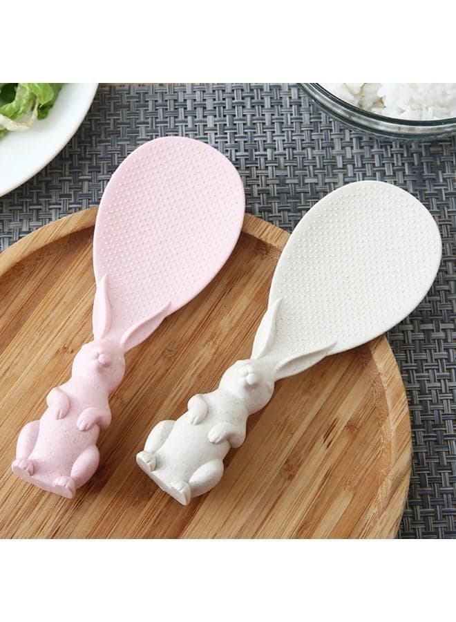 1 piece of innovative, cute, rabbit-shaped rice scoop multicolore Ice Cream Scoops (4)