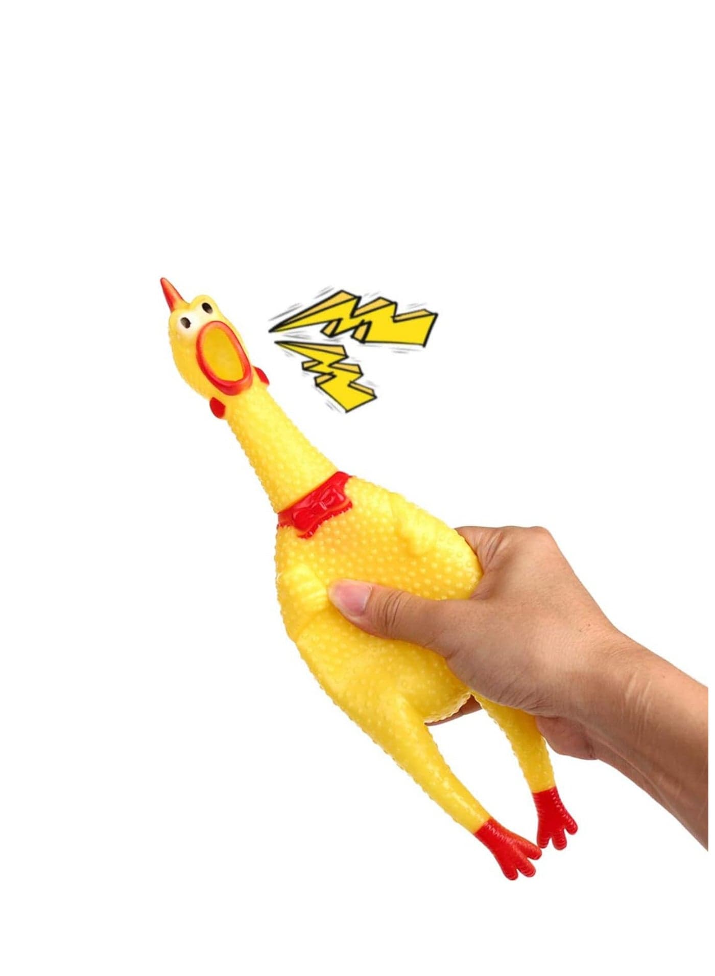 Glowing Chicken Squeeze Screaming Squawking Toy Squishy Toys (٣)