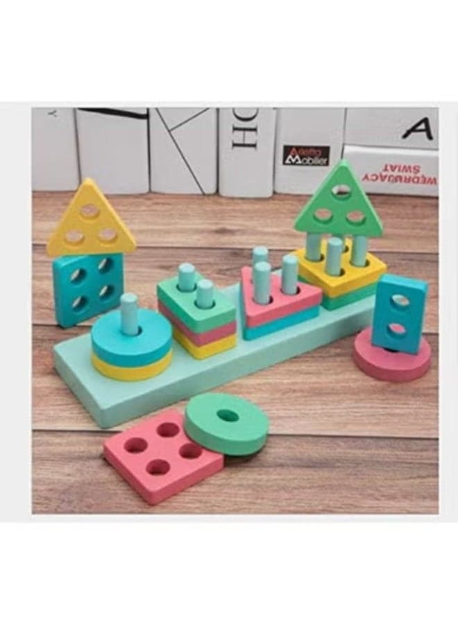 17 Pieces Geometric Shape Matching Toys cm Detachable and Removable Blocks for Babies Up to 12 Months 12 x 12 x 10 cm 12x12x10 cm Shape Sorters (٤)