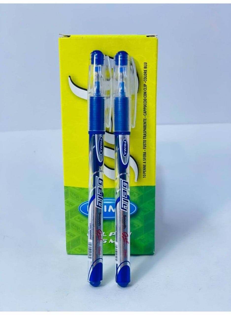Ballpoint pen, 0.5 mm needle tip, blue ink color. Box: 12 pens (٢)