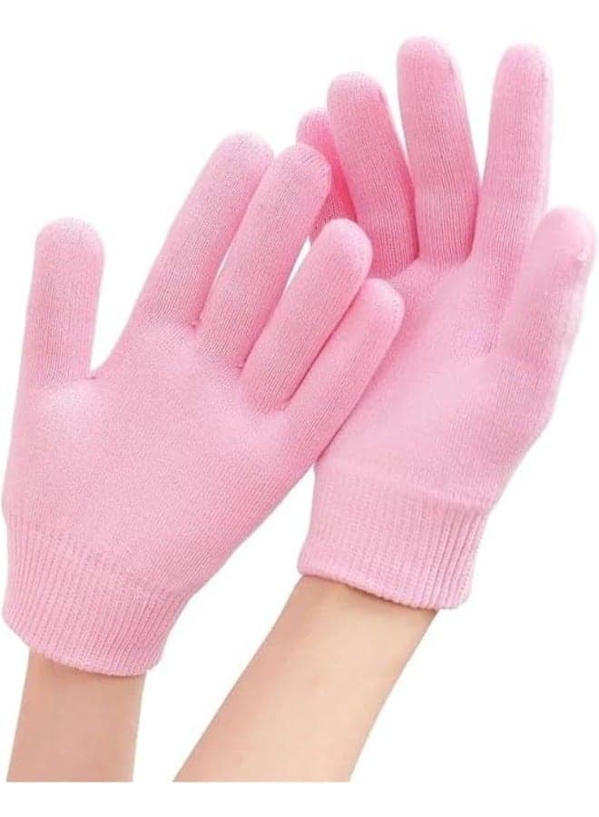 Pair of Silicone Gloves for Moisturizing Dry, Rough, and Cracked Hands - Reusable Gloves (Multicolor)