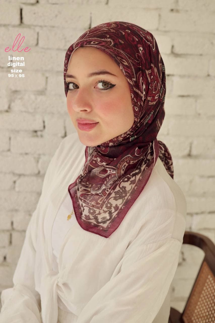 Women's Patterned Soft Cotton Hijab Scarf Elegant Casual Wrap - Multicolour Women's Fashion Scarves