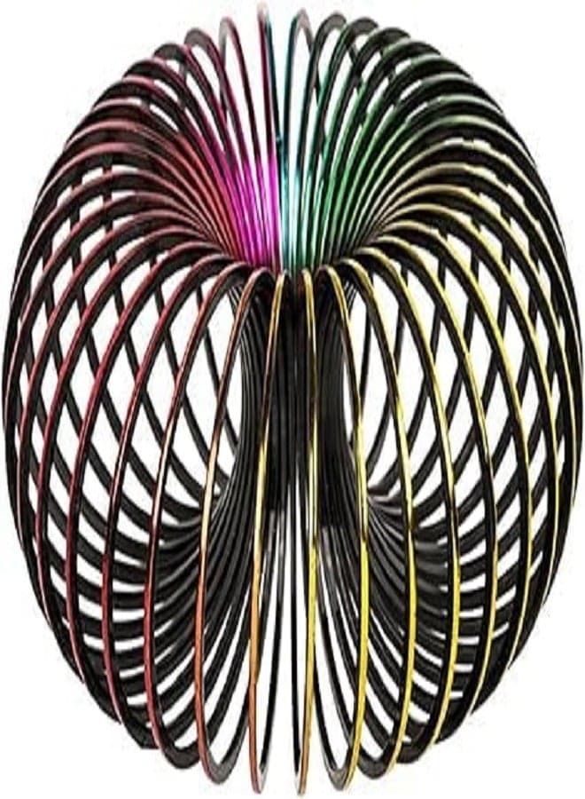 A Rainbow Spiral - 5 cm Diameter Stair Hopper Toy, Metal Look Gag Toys & Practical Jokes (3)