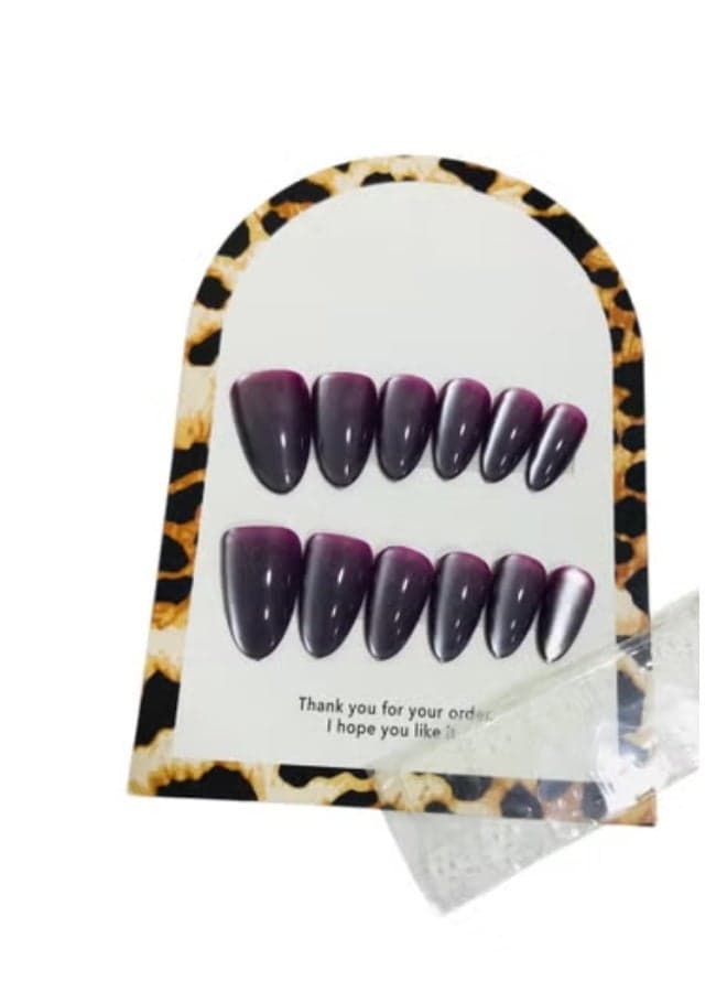 3D Glossy Press-On Nails – Reusable Artificial Nails with Elegant Raised Design for Everyday Wear & Special Occasions Press On False Nails