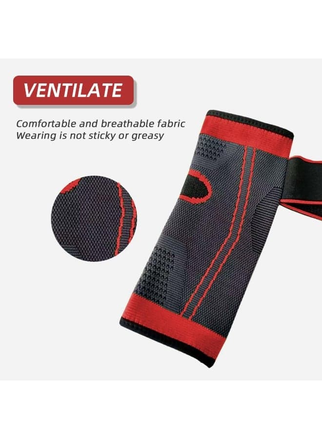 Adjustable Ankle Support Brace with Compression Straps - Breathable Neoprene Sleeve for Achilles Tendon Support and Injury Protection - Four-Sided Elastic Fixation for Men & Women (٥)