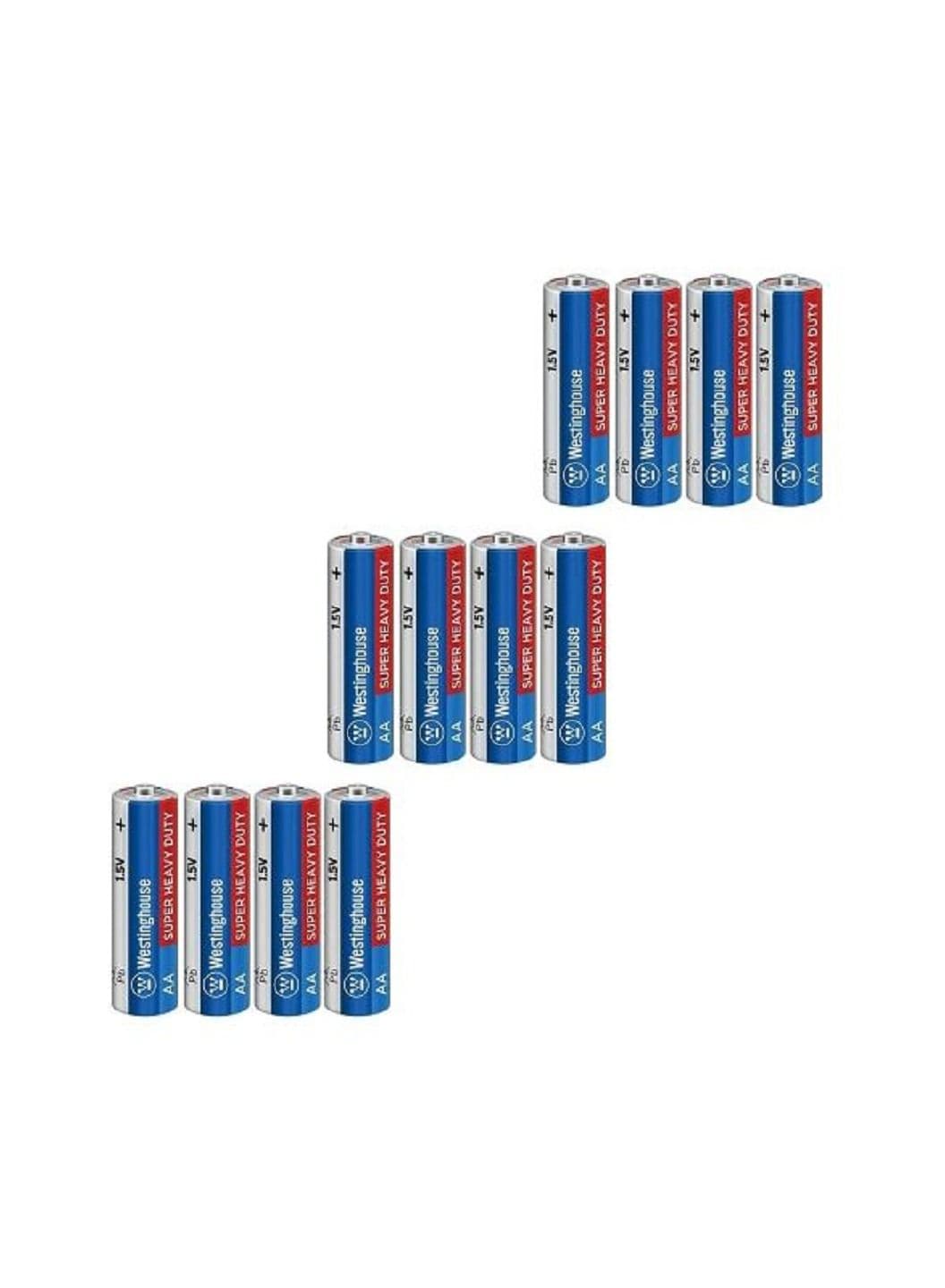Super Heavy Duty Alkaline AA Batteries 1.5 V - 12 Pcs Household Batteries