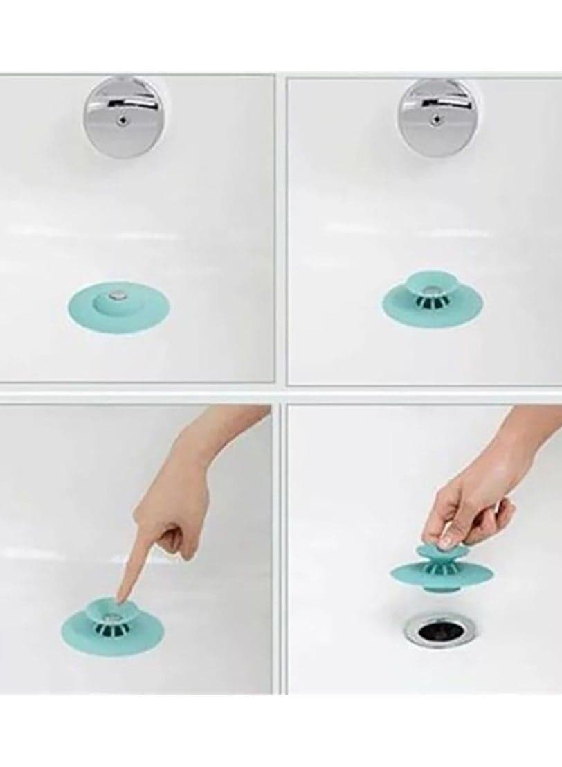 Drain Stopper Sink Hair Strainer Silicone Sink Drain Drain Cover (٦)