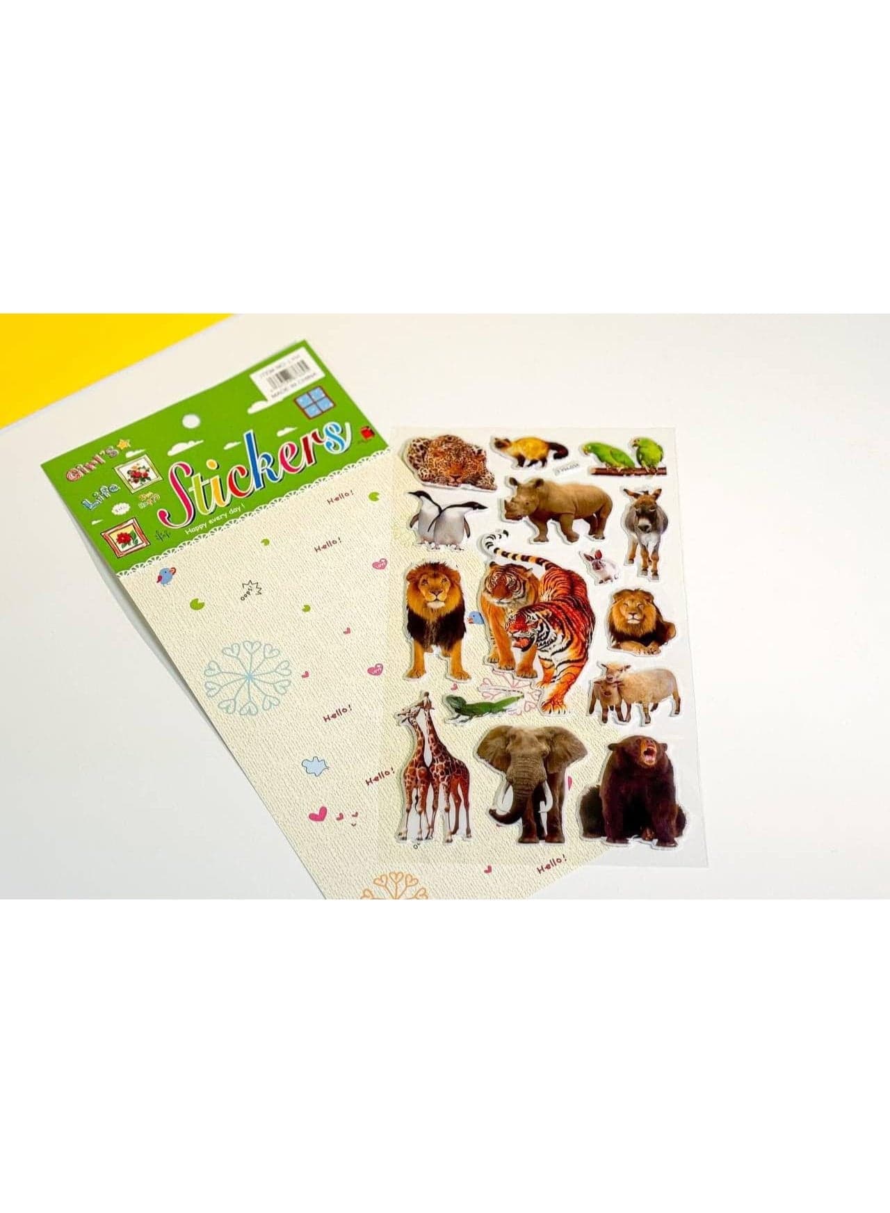 Raised leather-effect stickers featuring animal shapes – pack of 3. (٢)