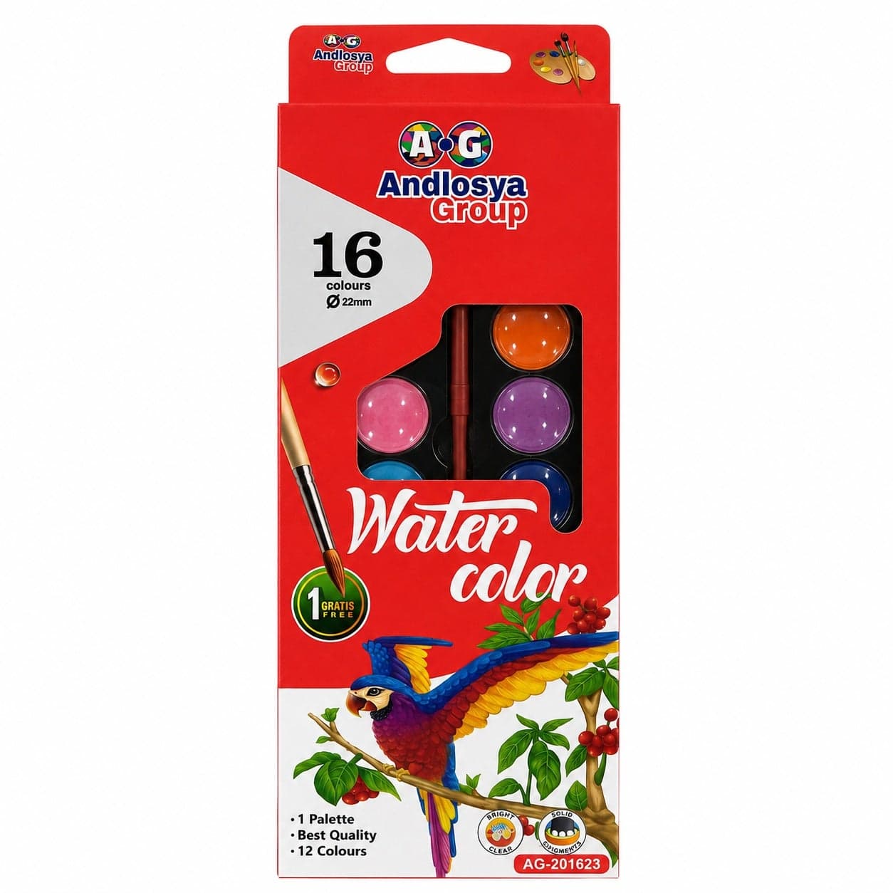 Color Watercolor Paint Set With Palette And Brush Drawing & Painting Supplies