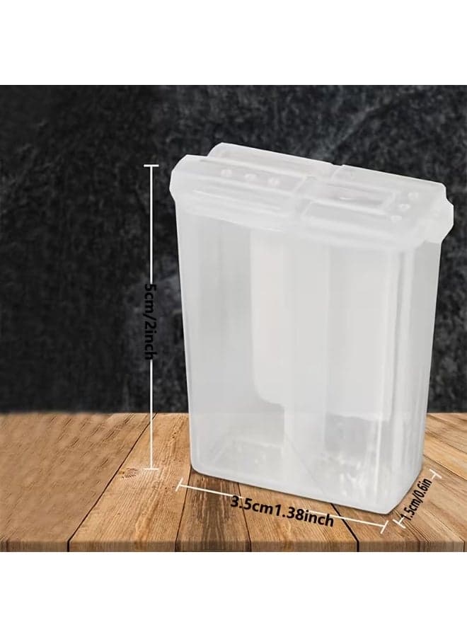 Portable Dual Chamber Travel Spice Container Lightweight Mini Seasoning Jar with 2 Openings for Outdoor Camping BBQ Picnic and Daily Kitchen Use Small Food Containers (٣)