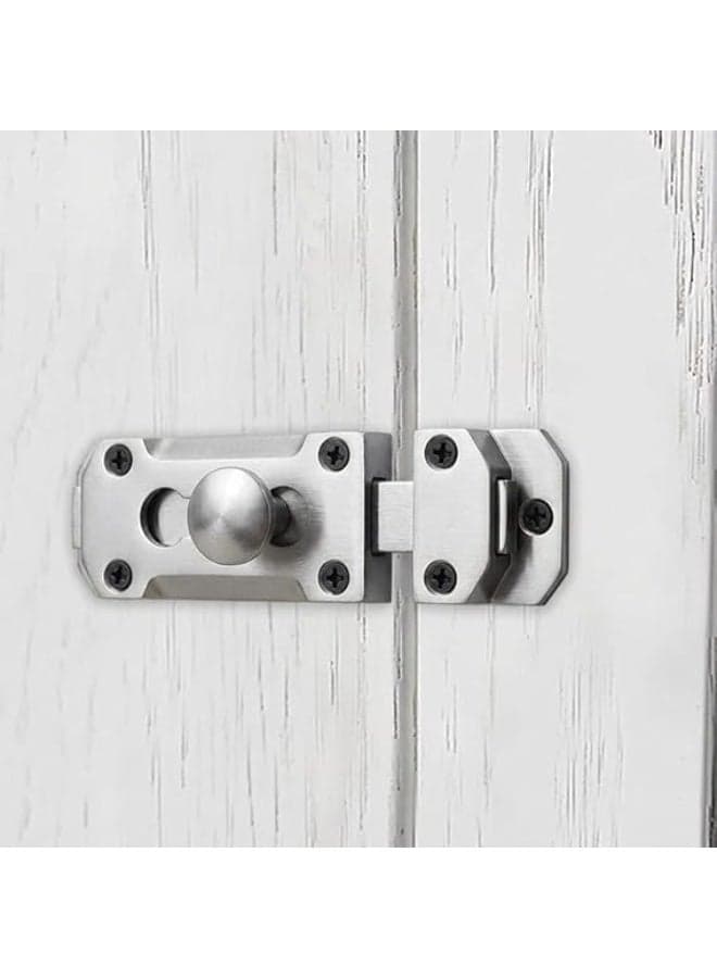 13 cm Silver Door Bolt with Mounting Screws Lock Replacement Parts (٢)