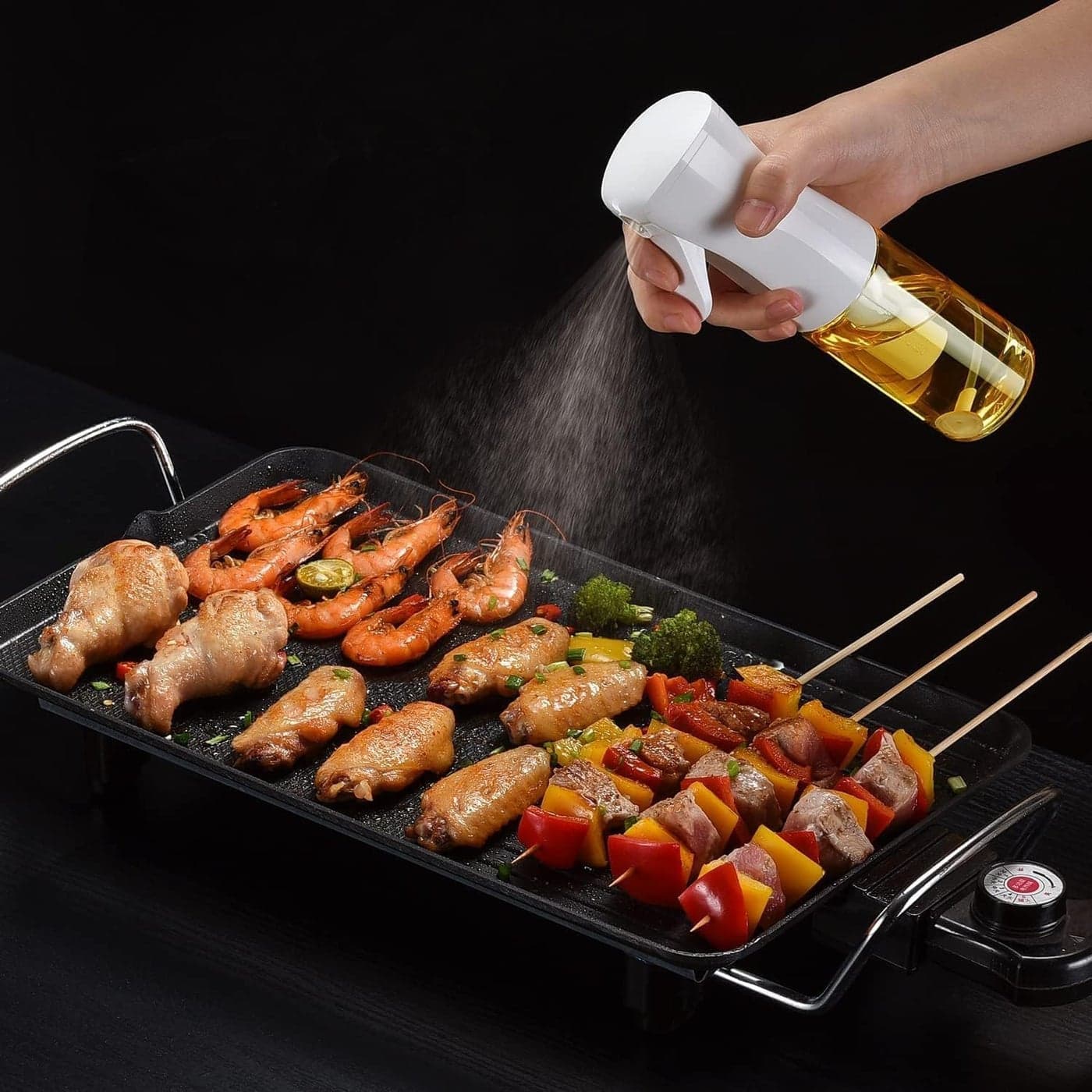Food-Grade Olive Oil Mister - 200ml Capacity Spray Bottle for Cooking, Premium Oil Sprayer for Air Fryer, BBQ, Salad, Baking, and Grilling - Essential Kitchen Tool Oil Dispensers (٣)