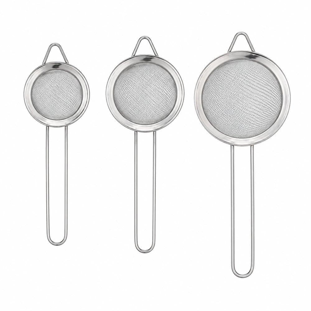 Stainless Steel Fine Mesh Strainer Set 3 Pieces - SM-3P Colanders & Food Strainers
