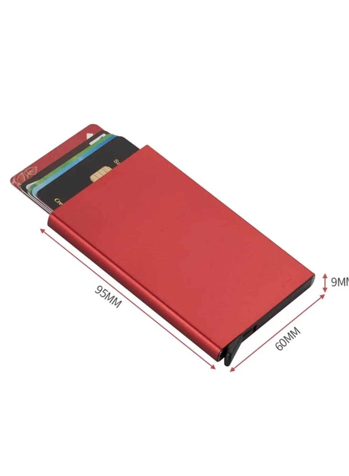 Credit Card Holder Wallet With Rfid Protection, One Click 6 Cards Slide Out Black (9)