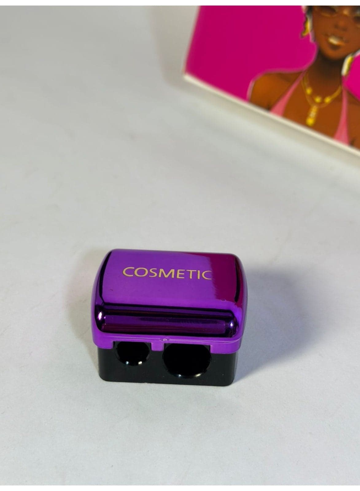 maya aection Sharpner Small Dual Sharpener for Eye & Brow Pencils – Professional two-hole Lip and Eyeliner SharpenerMakeup Assorted Colors 1PC