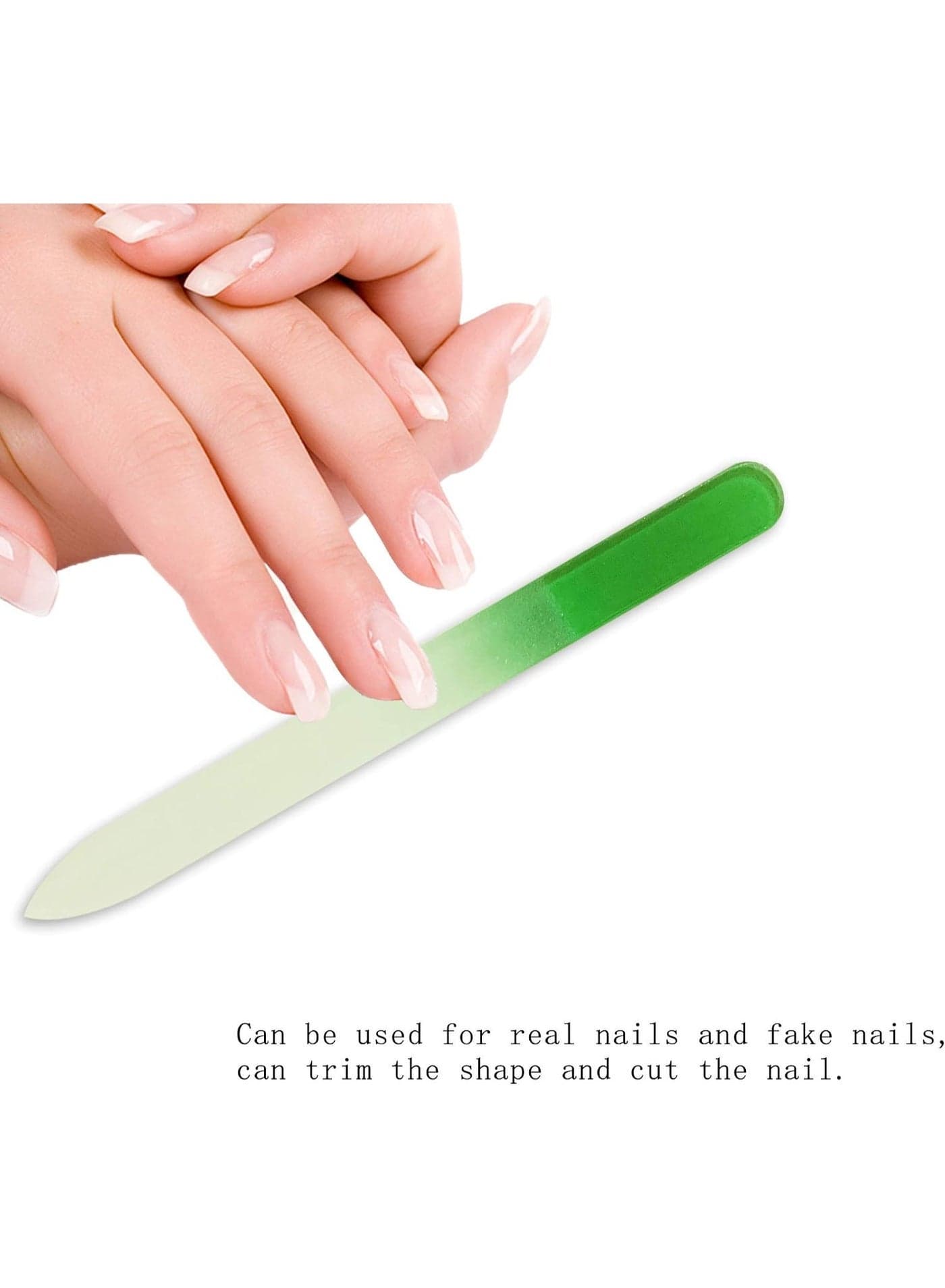 2 PCS Glass Nail File Crystal Nail Files Double Sided nail file Washable Best Glass Nail Files for natural nails Manicure Pedicure Tool and Nail Buffering Files Etched nail files Makeup Tools & Accessories (٤)