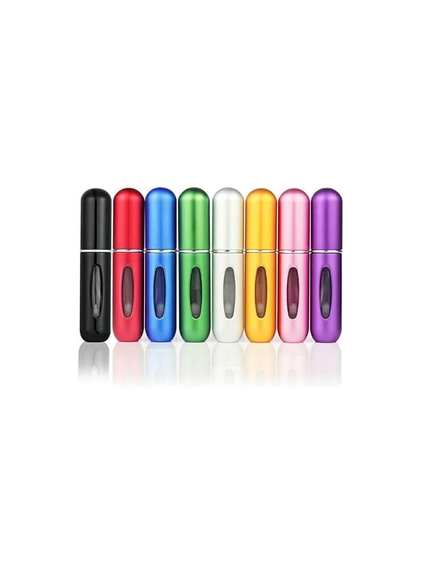 Luxury Mini Portable Refillable Perfume Bottle 5ml Round Tube Pump Empty Cosmetic Travel Perfume Bottle (Bright Blue) (2)