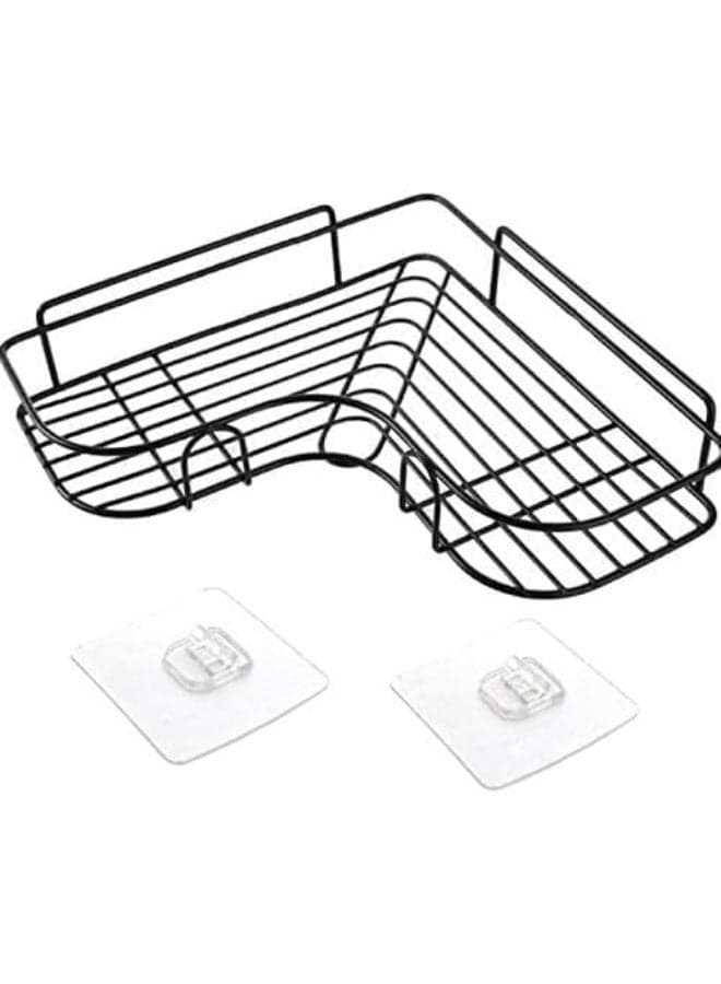 Generic Corner Shower Caddy Shelf – Adhesive No-Drill Wall Mount, Rust-Resistant Metal Rack for Shampoo, Soap & Bathroom Accessories – Black