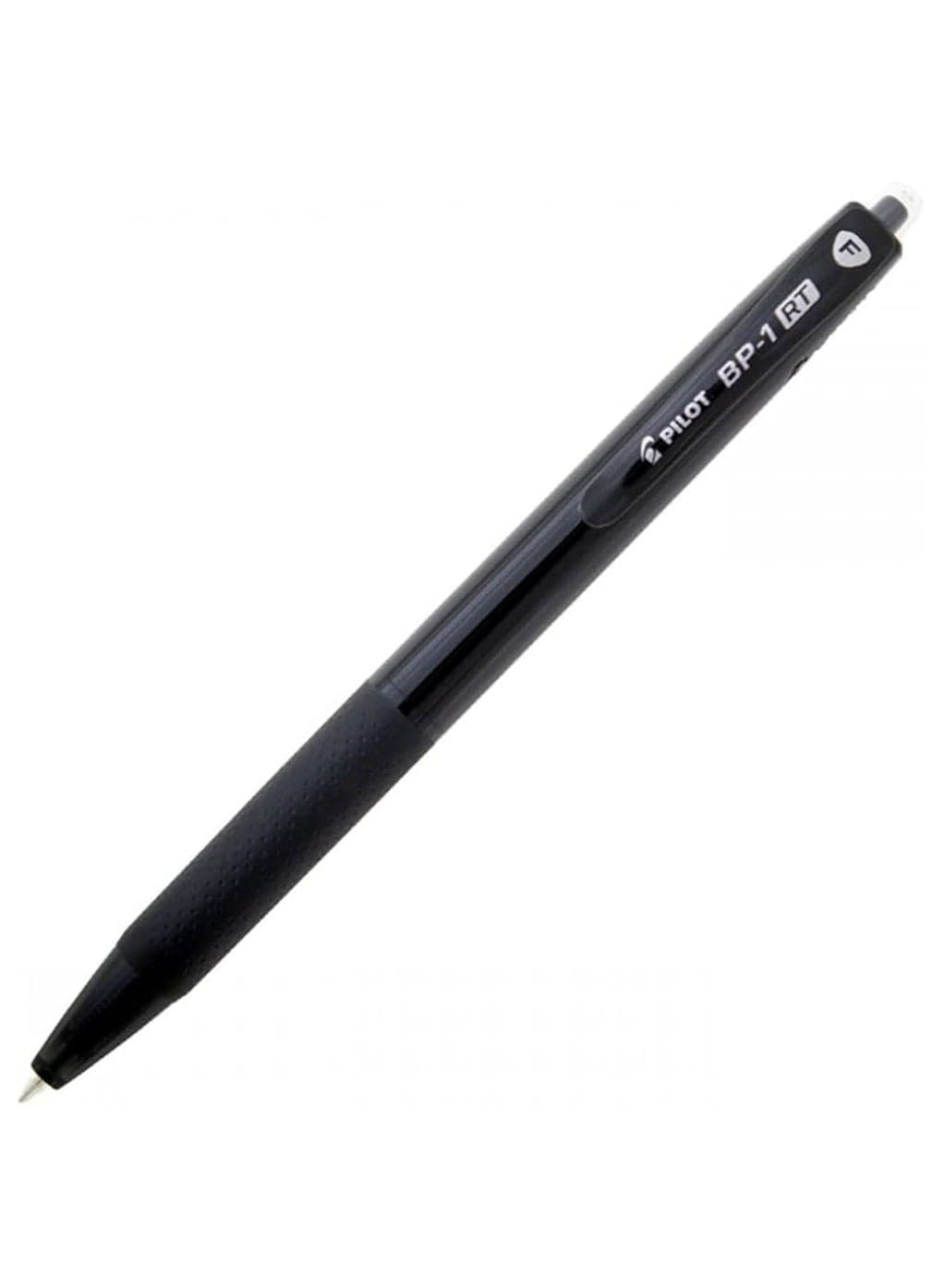 Pilot BP-1 RT 0.7mm Fine Tip Ball Pen with Soft Rubber Grip / Black Ink, Pack of 1 Ballpoint Pens (٢)