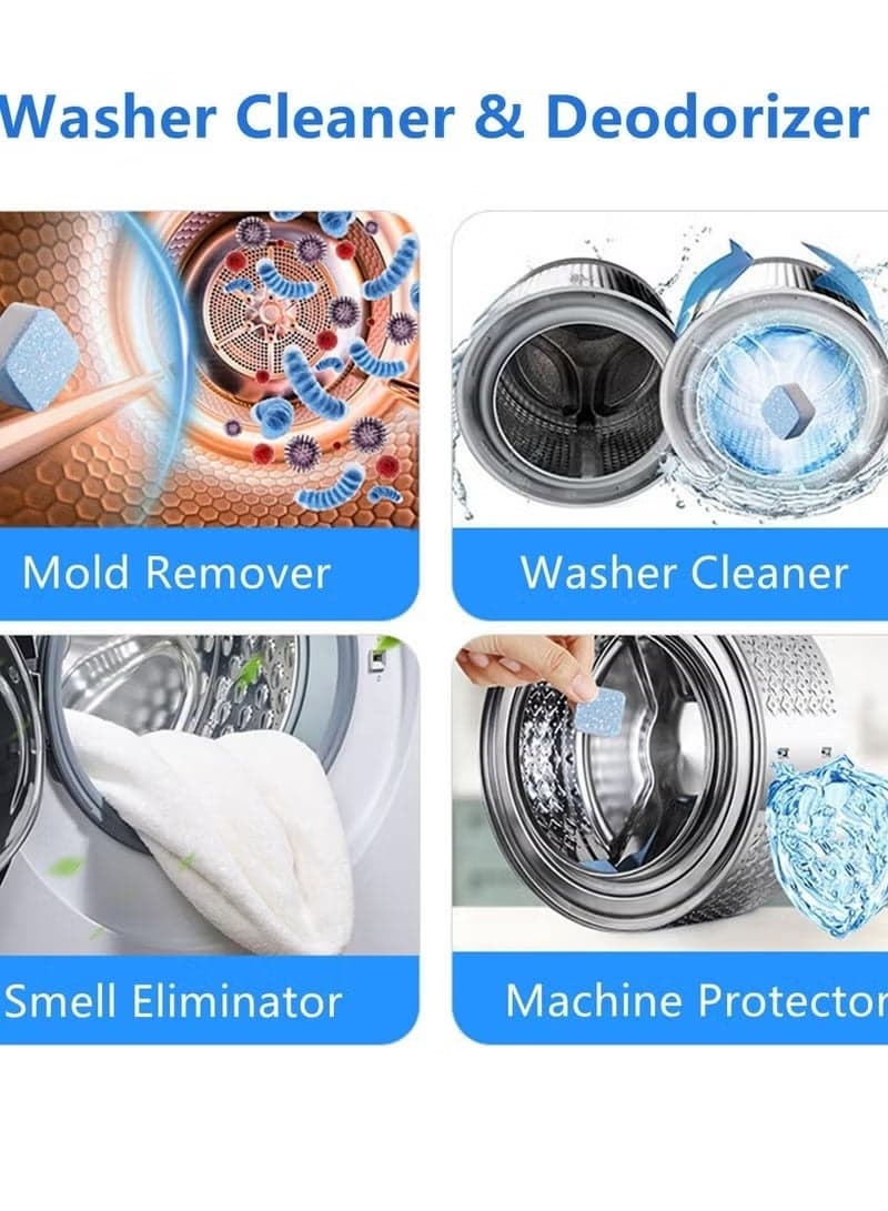 Washing Machine Deep Cleaner Tablets 12Pcs All Purpose Cleaners (6)