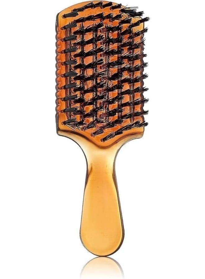Painless detangling hairbrush – Ultra-soft, flexible bristles for easy styling – Suitable for wet, dry, curly, and straight hair – Gentle scalp massage and reduced breakage – Portable daily hairbrush in honey color Hair Brushes (٤)