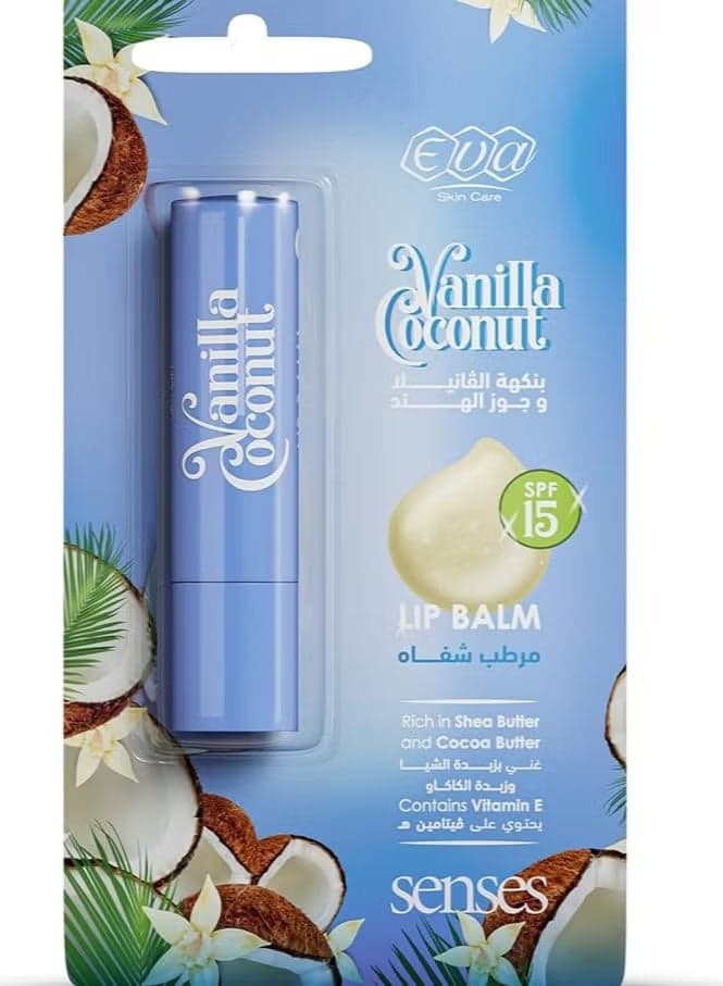 Eva skin Care Vanilla Coconut lip Balm 4g Lip Balms & Butters