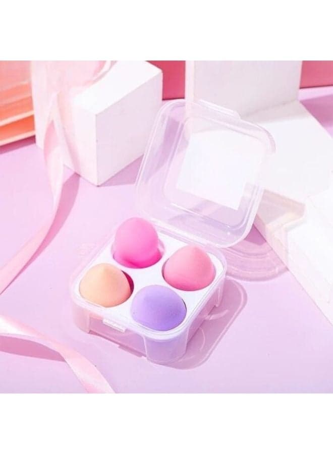 4pcs makeup sponge set with box holder Make Up Sponges