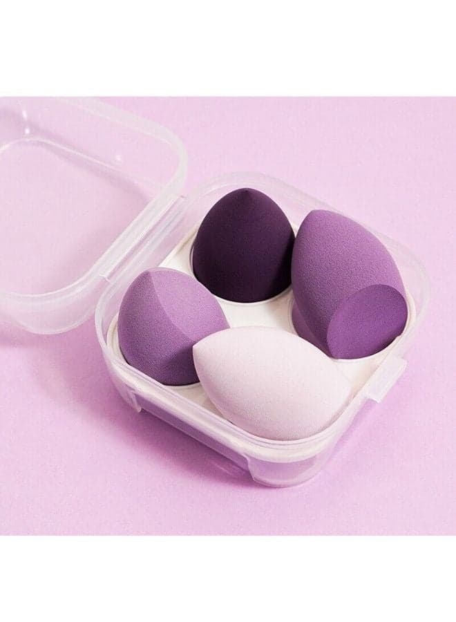4pcs makeup sponge set with box holder Make Up Sponges (2)