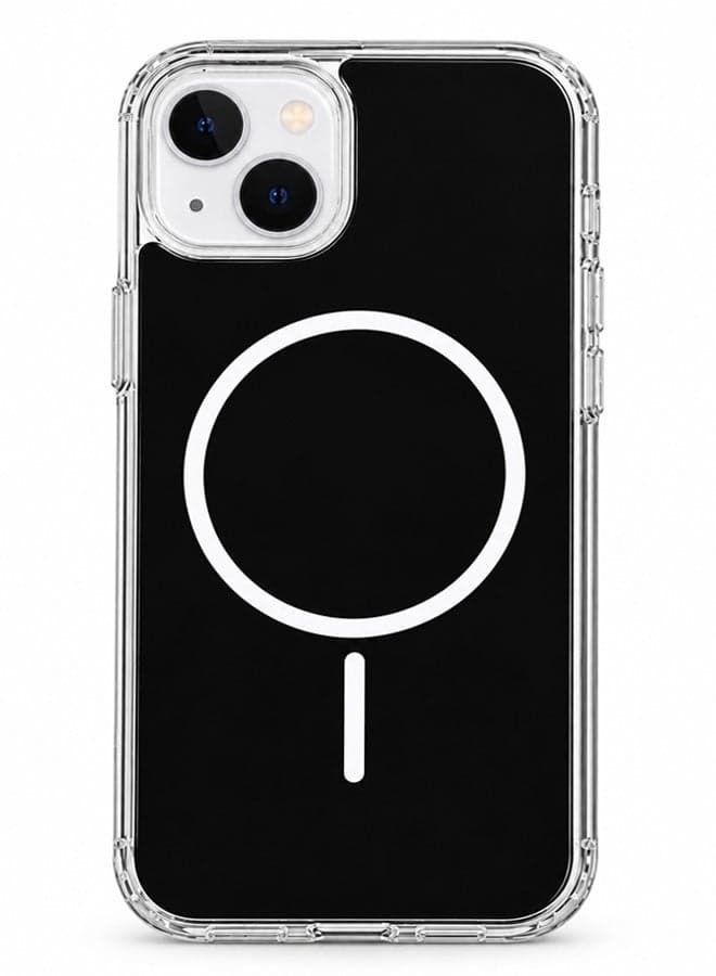 MagSafe Case for iPhone 14 – Shockproof Magnetic Cover, Colored Back with Clear Edges, Scratch-Resistant, Raised Camera Protection, Slim Protective Case - Black (3)