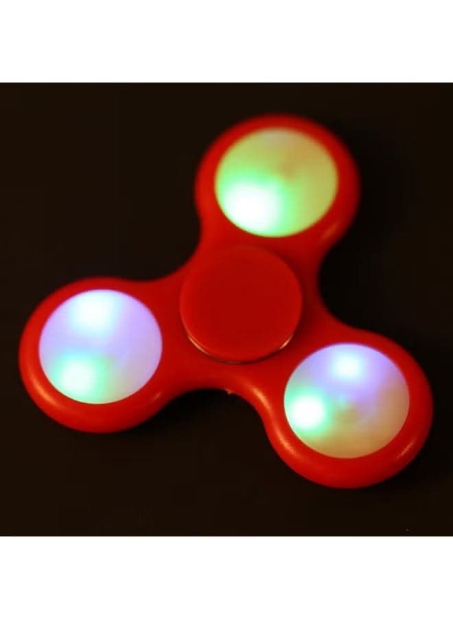 MAYUJIAA 1Pc LED Light Fingertip Spinner Steel Balls Bearing Stress Relief EDC Hands Foucs Toy (Red) HW313-21156 Fidget Spinners (٢)