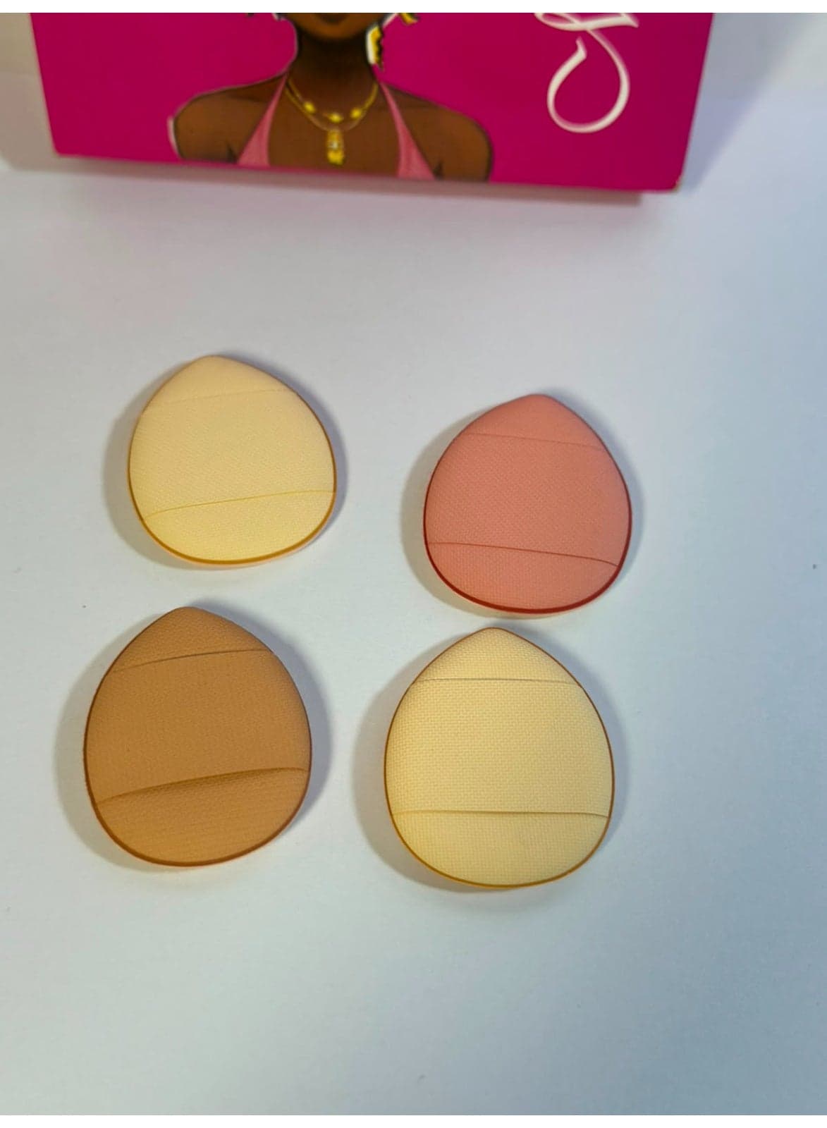 Mini Water Drop Powder Puff Rubycell Non Latex Dual Makeup Sponge Blender Puff pack of 4PCS Make Up Sponges