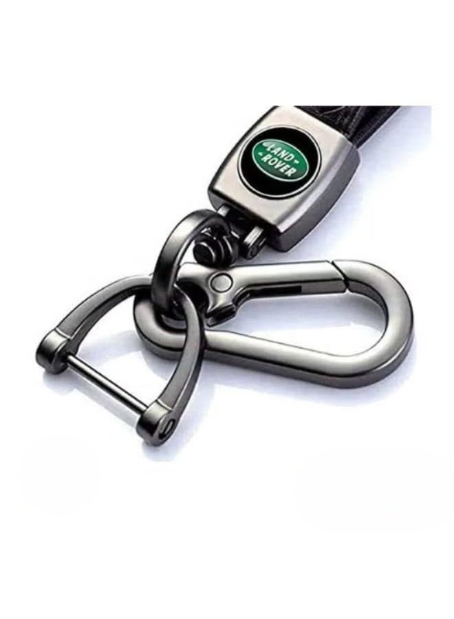 Genuine Leather Car Keychain with Logo - Land Rover Compatible (2)