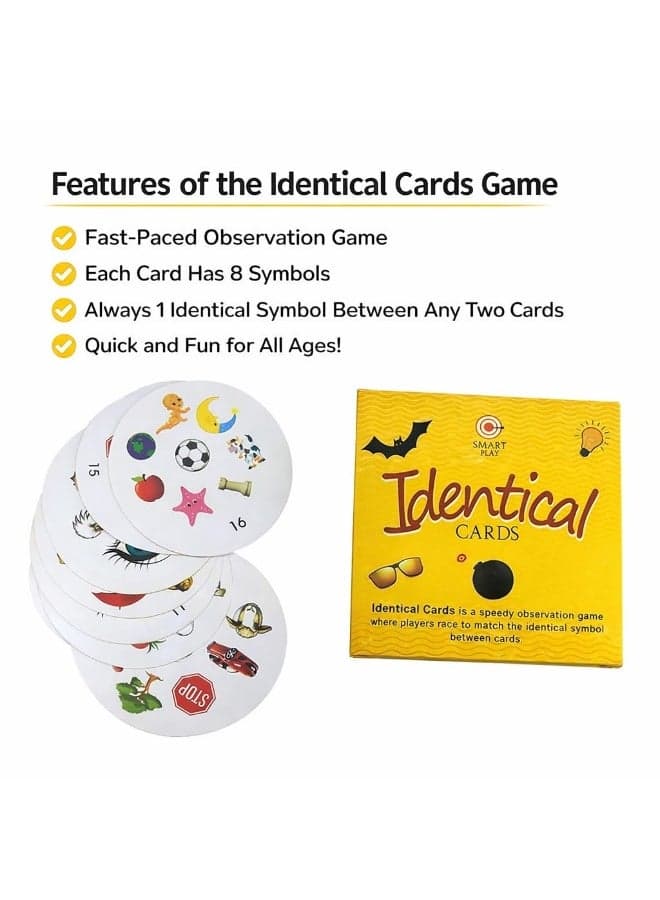 Fast Matching Cards Game – Circular Observation Cards for Quick Reaction – Family Party Game for Focus, Attention and Visual Thinking (٤)