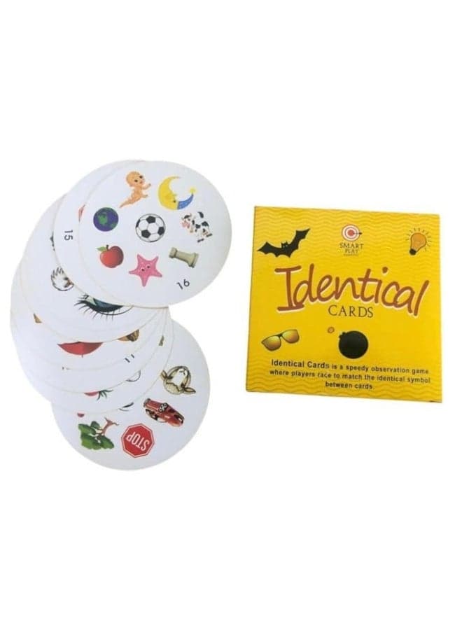 Fast Matching Cards Game – Circular Observation Cards for Quick Reaction – Family Party Game for Focus, Attention and Visual Thinking