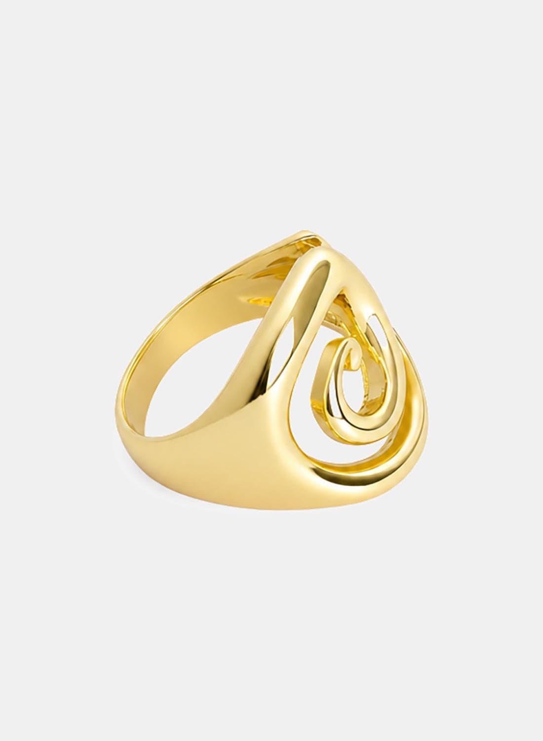 A Modern Women'S Ring With An Interlocking Spiral Design - A Distinctive Geometric Design (2)