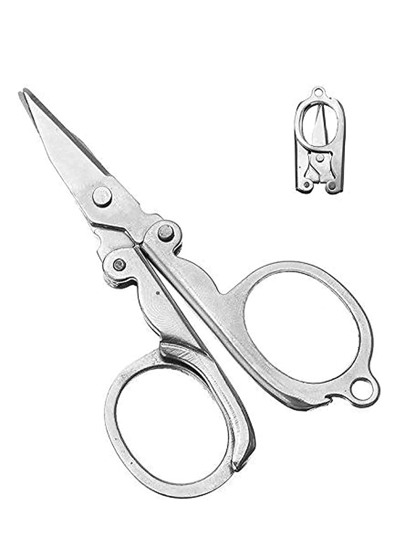 Small Folding Cutting Scissor Used For Travelling Pocket Scissor Tweezers