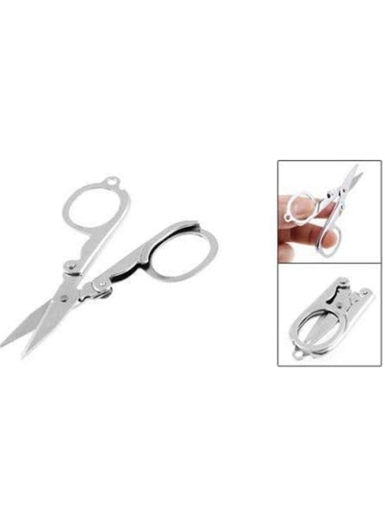 Small Folding Cutting Scissor Used For Travelling Pocket Scissor Tweezers (٣)