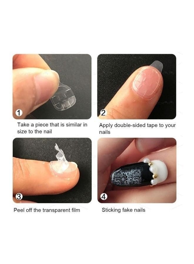 Double-sided nail tape – 240 pieces (10 sheets) Waterproof adhesive tape for artificial nails (10)