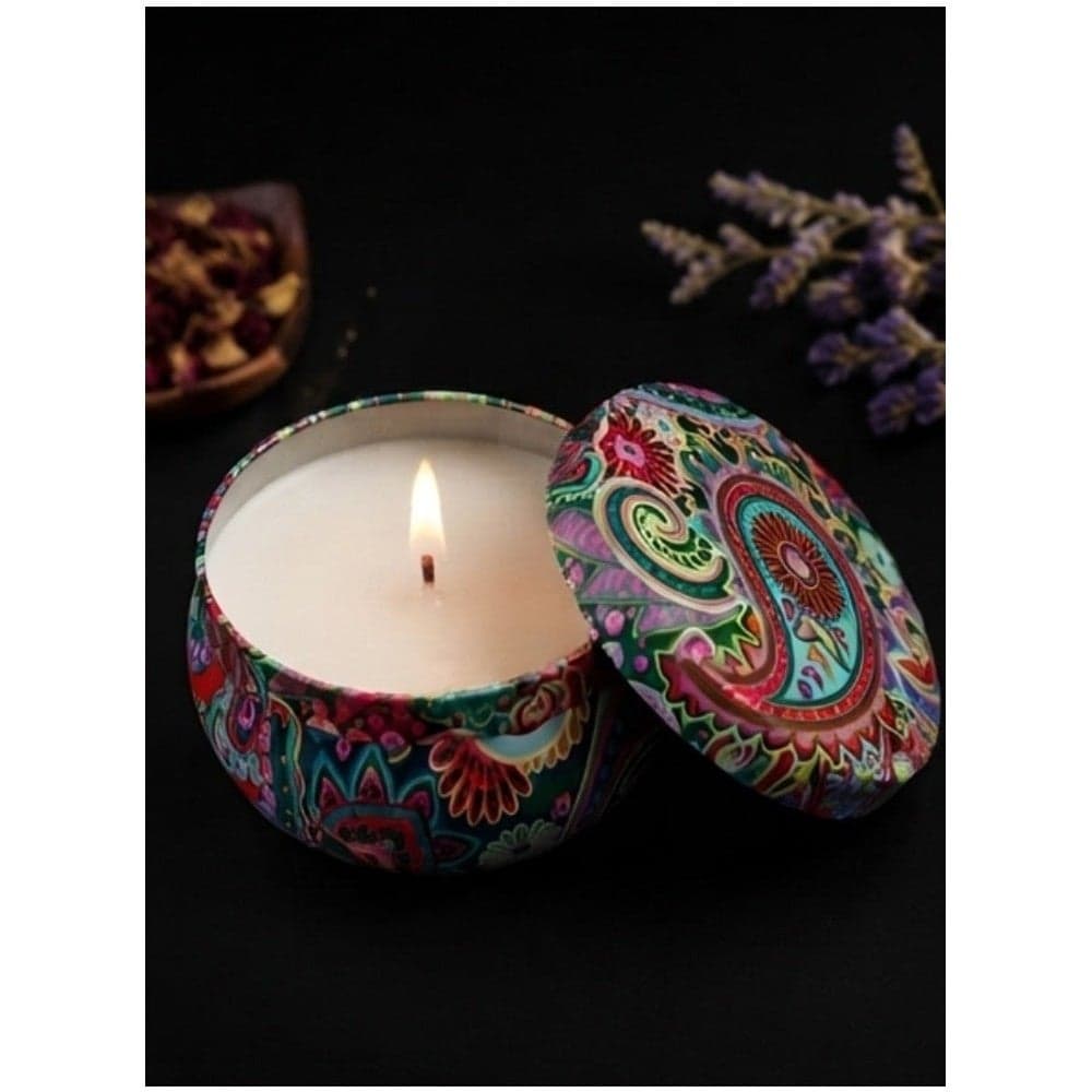 Luxury Natural Soy Wax Scented Candle in Decorative Metal Tin with Lid – Long Burning Aromatherapy Candle for Home Décor, Relaxation & Perfect Gift for Birthdays and Special Occasions