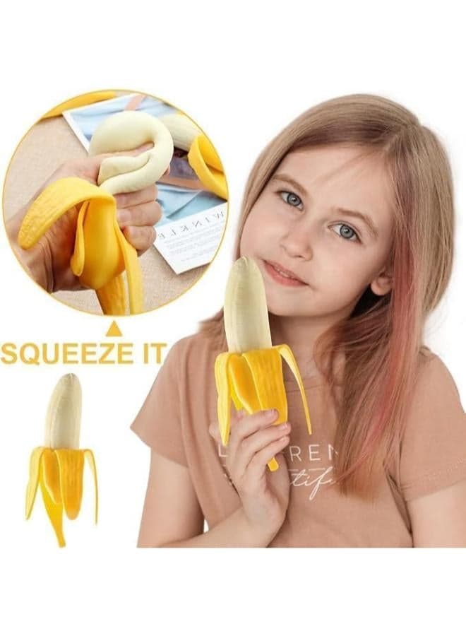 Generic Squeezable Rubber Banana Peeler Toy