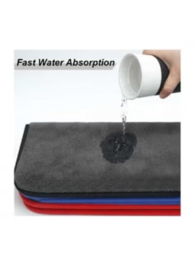 Car Drying Towel, Towel, 3 Pieces, Super Absorbent Cleaning Towel For Car, Windows, Screen And Kitchen, 28 x 40 Cm (Multicolor) Towel Sets (5)