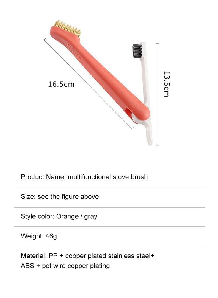 3*1 Cleaning Brush Kitchen Gas Stove Decontamination Brush Hanging Blind Gap Brush (٤)