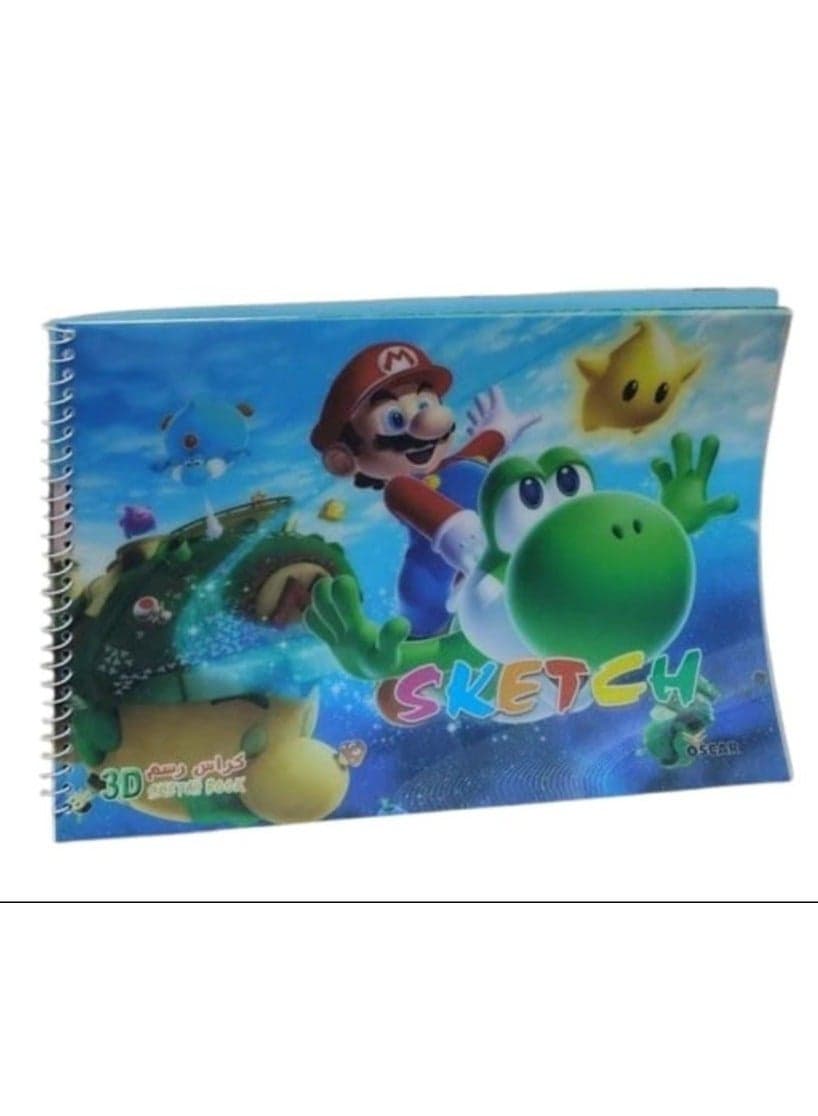 Cartoon Wire Drawing Sketch Pad 40 Sheets, Multicolor Drawing & Painting Supplies (٣)