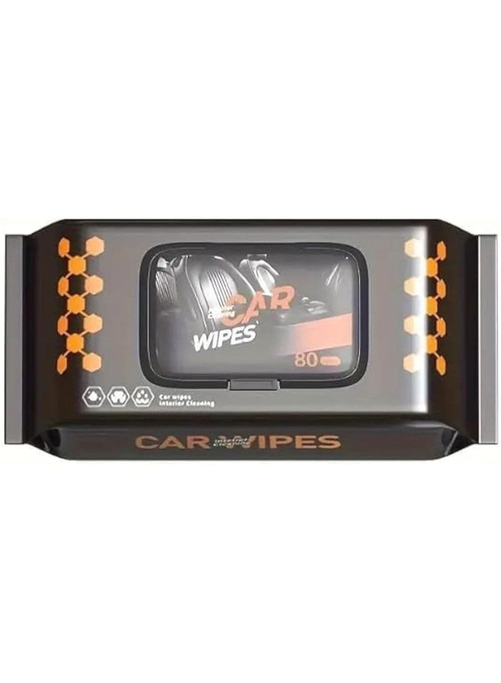 Car Interior Cleaning Wet Wipes 80pcs - Multi-Purpose Wipes for Glass, Leather & Surfaces (٣)